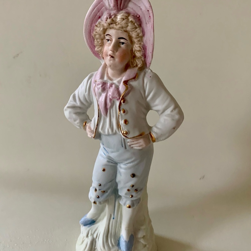 antique bisque porcelain figurine Boy 8”